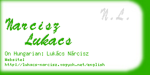 narcisz lukacs business card